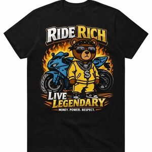 Ride Rich Live Legendary Graphic Tee - Black